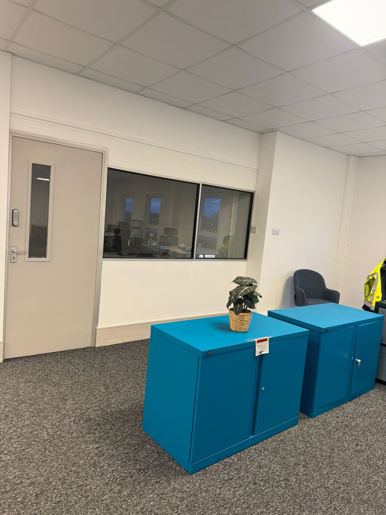 Office breakout area with freshly painted walls
